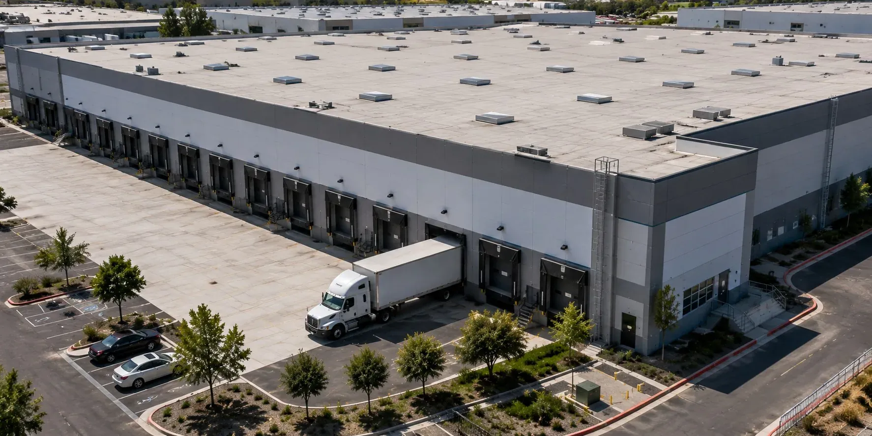 Industrial Warehouse Arizona, Aerial View Loading Docks